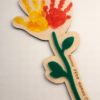 Fleur Empreinte Main Enfant en Bois – Cadeau Fête des Mères