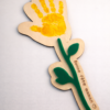 Fleur Empreinte Main Enfant en Bois – Cadeau Fête des Mères