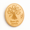 Magnet Maman Personnalisé en Bois – Bonne Fête Maman