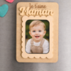 Cadre Photo Magnétique en Bois "Je t’aime Maman"