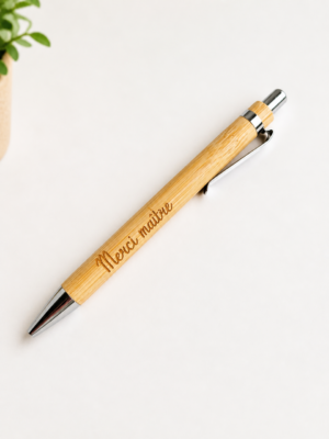 Stylo en bois personnalisé - Gravure au choix