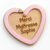 Magnet Cœur Personnalisé – Cadeau Remerciement Maîtresse