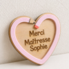 Magnet Cœur Personnalisé – Cadeau Remerciement Maîtresse