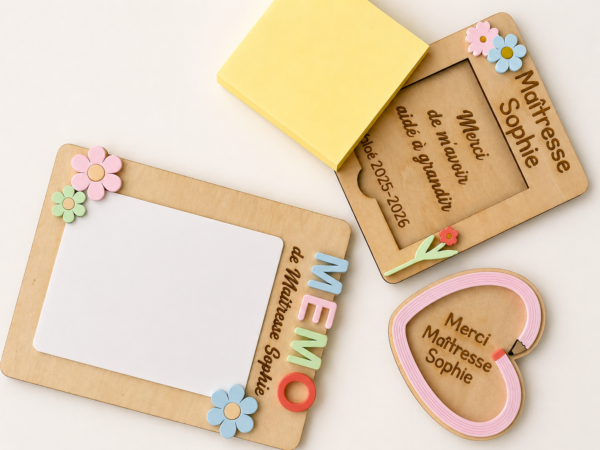Magnet Cœur Personnalisé – Cadeau Remerciement Maîtresse