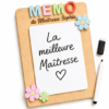 Tableau Mémo Effaçable Personnalisé – Cadeau Prénom (Maîtresse, Nounou, Maman…)