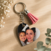 coeur bonne fête maman 1 Porte-clef photo cœur personnalisé