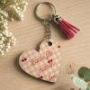 coeur bonne fête maman 2 Porte-clef photo cœur personnalisé
